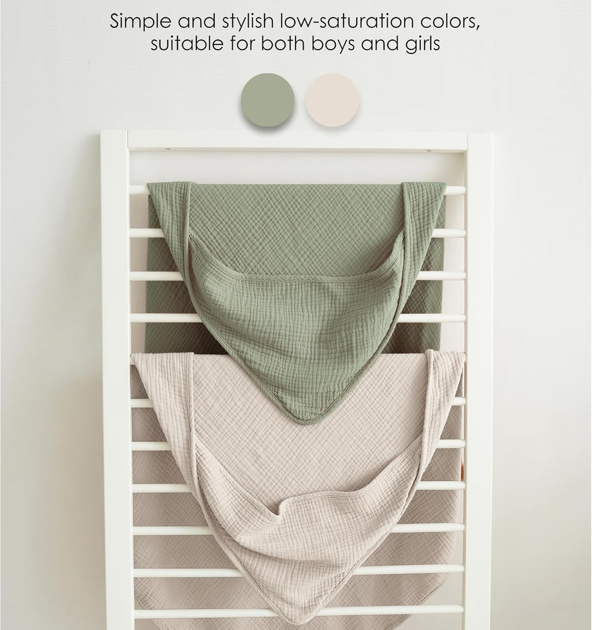 Muslin Baby Girls Hooded Towels 2 Pack, 32 x 32 in Bath Towels