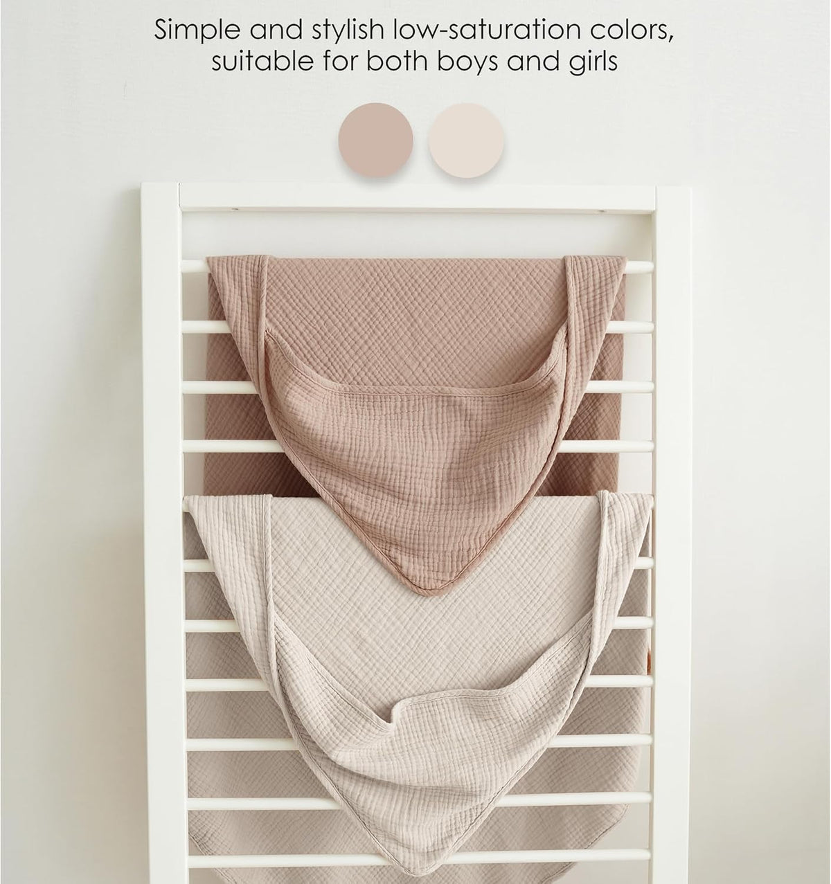 Muslin Baby Girls Hooded Towels 2 Pack, 32 x 32 in Bath Towels