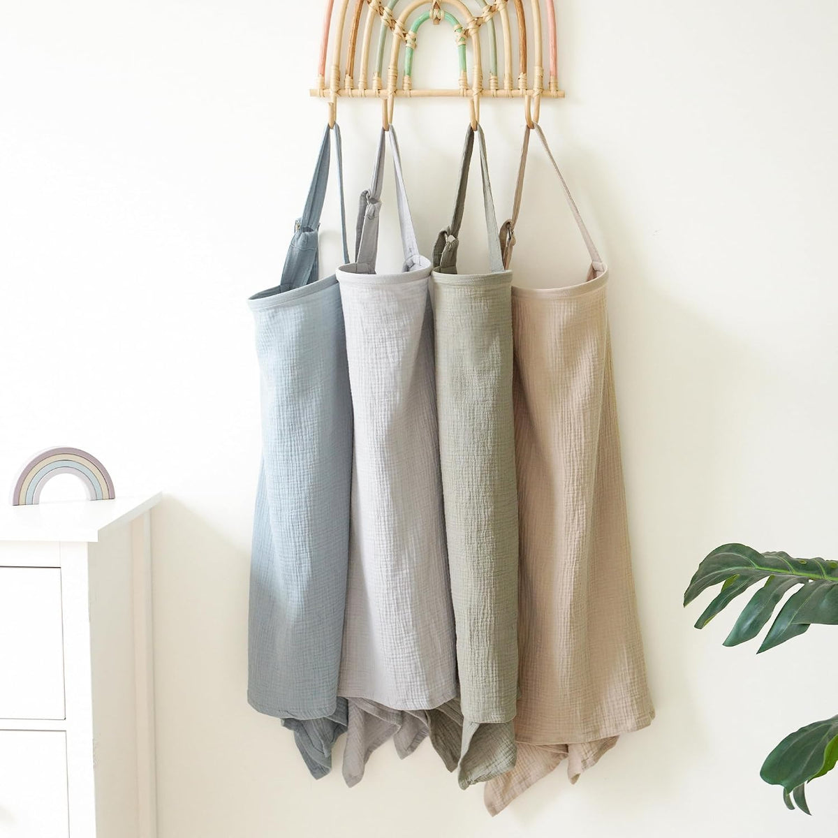100% Muslin Cotton Nursing Cover with Arch Neckline for Women