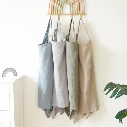 100% Muslin Cotton Nursing Cover with Arch Neckline for Women