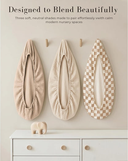 3 Pack Muslin Baby Bassinet Sheets for Bedside Sleepers