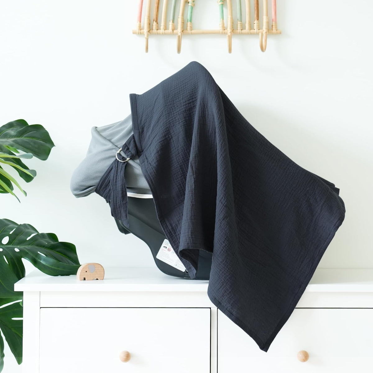 100% Muslin Cotton Nursing Cover with Arch Neckline for Women