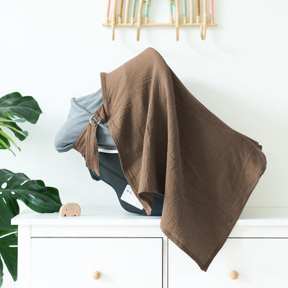 100% Muslin Cotton Nursing Cover with Arch Neckline for Women