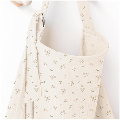 MairMore 100% Muslin Cotton Nursing Cover with Arch Neckline for Women | Large &amp; Breathable Nursing Apron, Multi-Use Breastfeeding &amp; Stroller Cover, Full Privacy for Mom &amp; Baby (Pink Blossom)