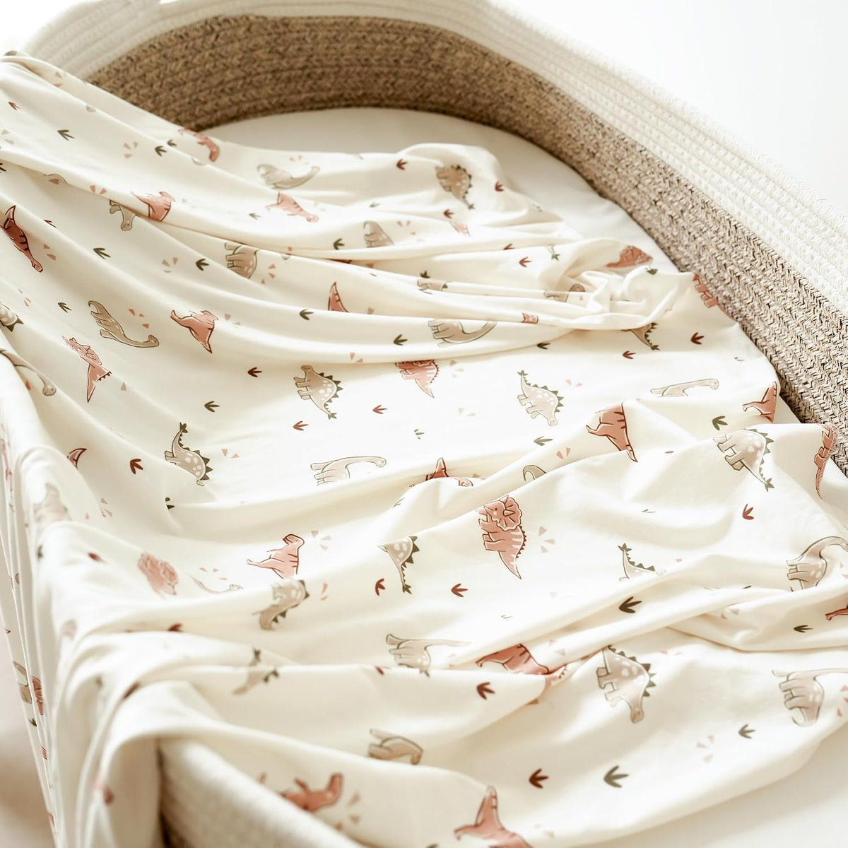 Newborn Swaddle Blanket & Beanie Set, Baby Receiving Blanket