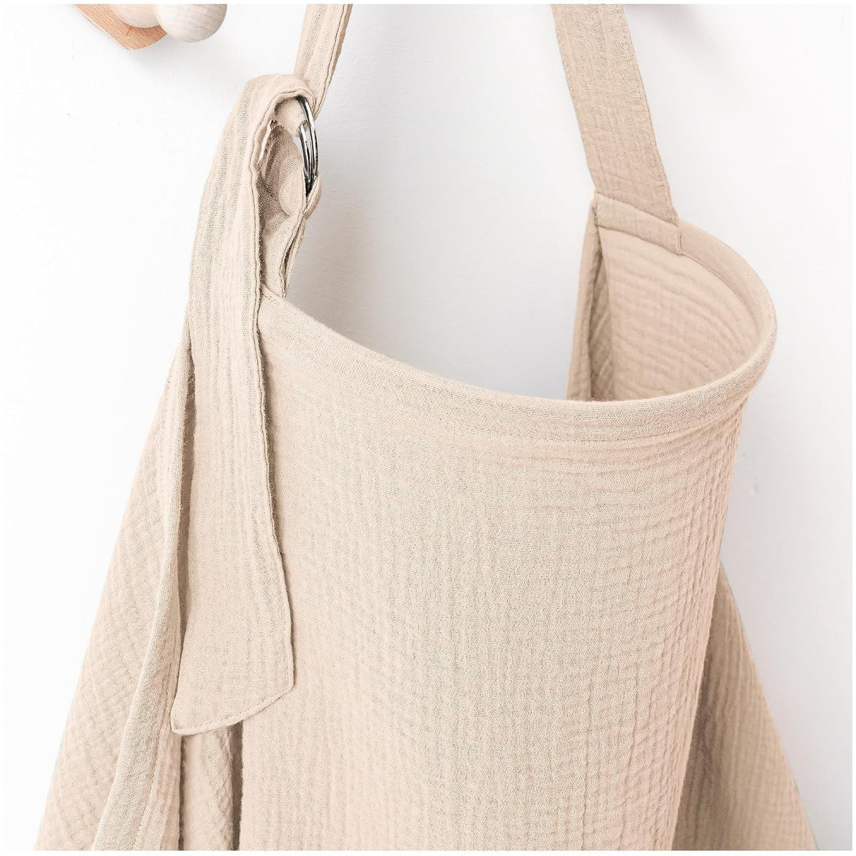 MairMore 100% Muslin Cotton Nursing Cover with Arch Neckline for Women | Large &amp; Breathable Nursing Apron, Multi-Use Breastfeeding &amp; Stroller Cover, Full Privacy for Mom &amp; Baby (Ivory)