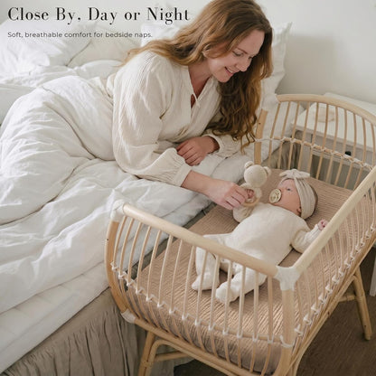 3 Pack Muslin Baby Bassinet Sheets for Bedside Sleepers