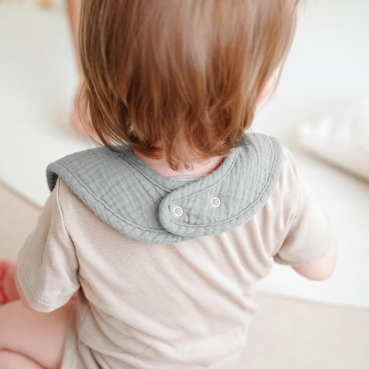 Muslin Baby Bibs, Drool Bibs for Boys and Girls, 8-Pack
