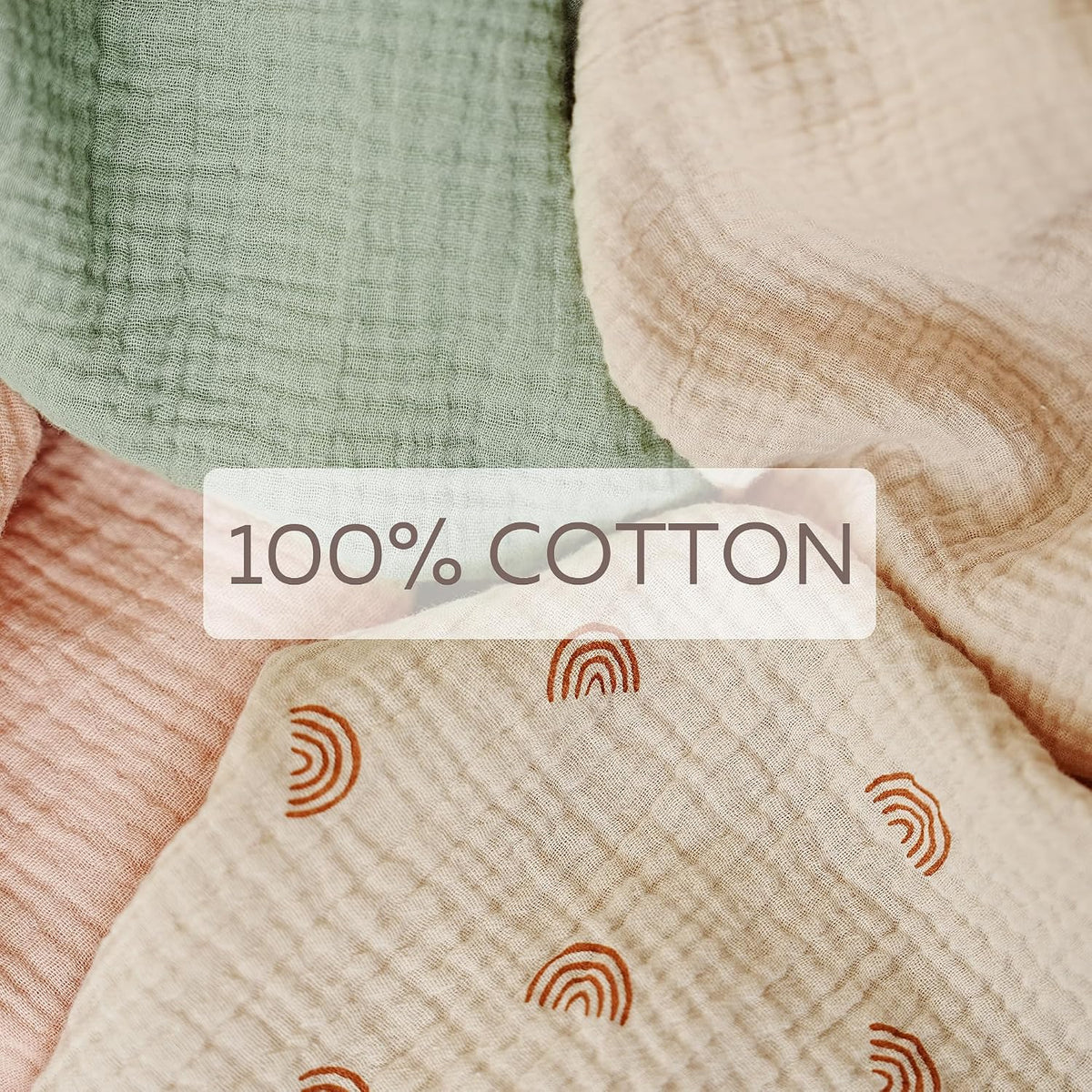 100% Muslin Cotton Nursing Cover with Arch Neckline for Women